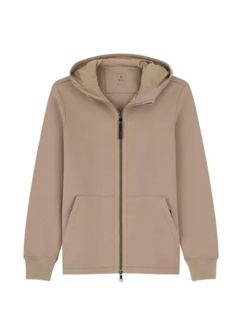 Boggi Milano full-zip hoodie in cotton-blend Scuba B Tech