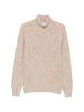 Gran Sasso diamond-knit roll-neck sweater