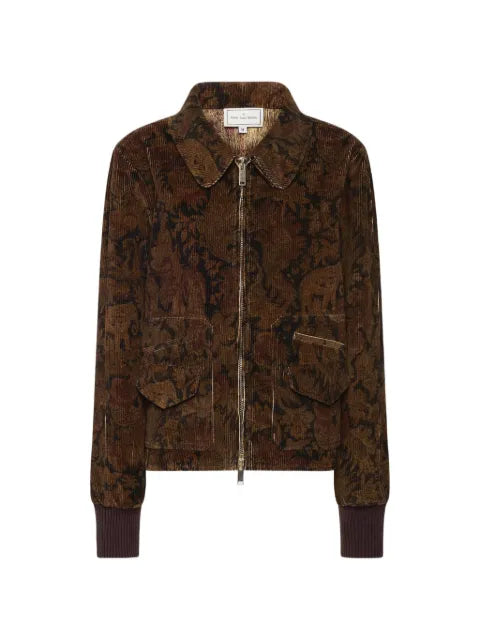 Pierre-Louis Mascia Gridox patterned corduroy jacket