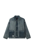 FIVE CM quilted corduroy-panelled jacket