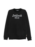 Just Cavalli logo-embroidered sweater