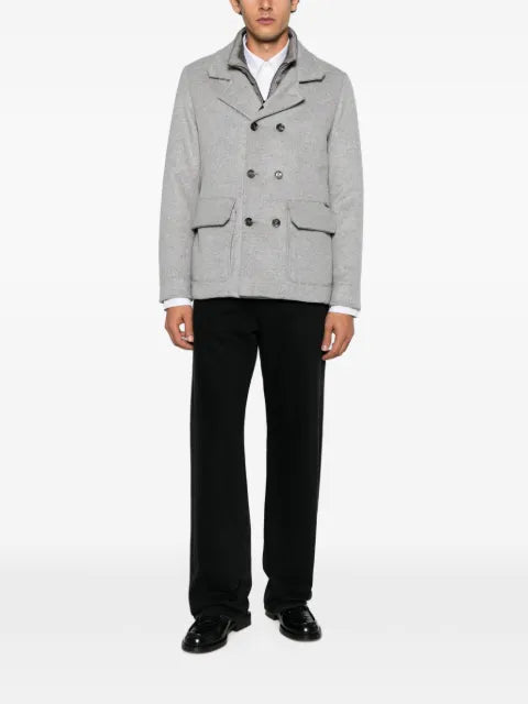 Moorer double-breasted notched-lapel jacket