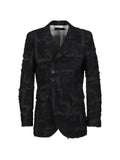 MINUS distressed checked tailored blazer