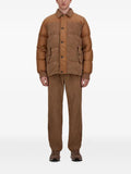 Herno corduroy-panelled padded jacket