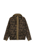 Ten C camouflage-print hooded jacket