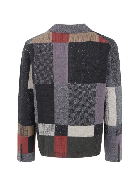PS Paul Smith patchwork-pattern cardigan