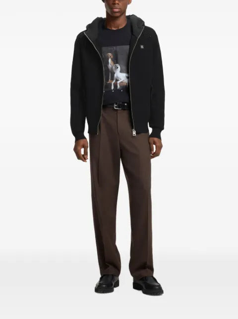 HUGO relaxed-fit hooded jacket with branded details