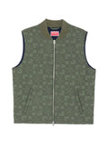 Kenzo geometric-quilted zip-up gilet