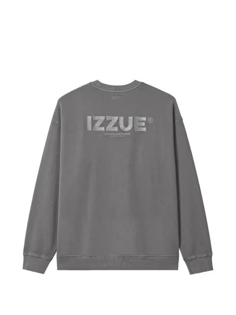 izzue logo-print cotton sweatshirt