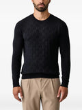 Karl Lagerfeld monogram-jacquard sweater