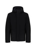 Add hooded concealed-fastening jacket