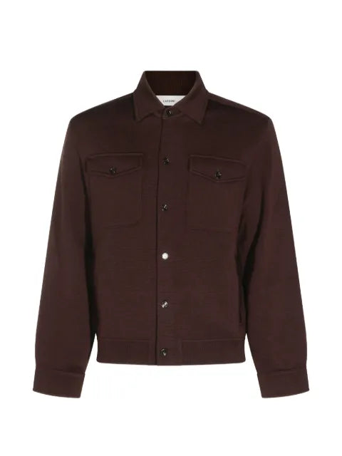 Lardini spread-collar button-up shirt jacket