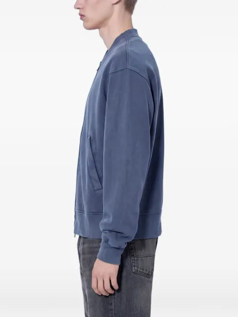 OUR LEGACY Relic Plum Star zip-up ribbed-trim jacket