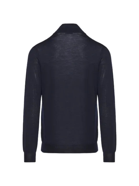 Gran Sasso quarter-zip fine-knit sweater