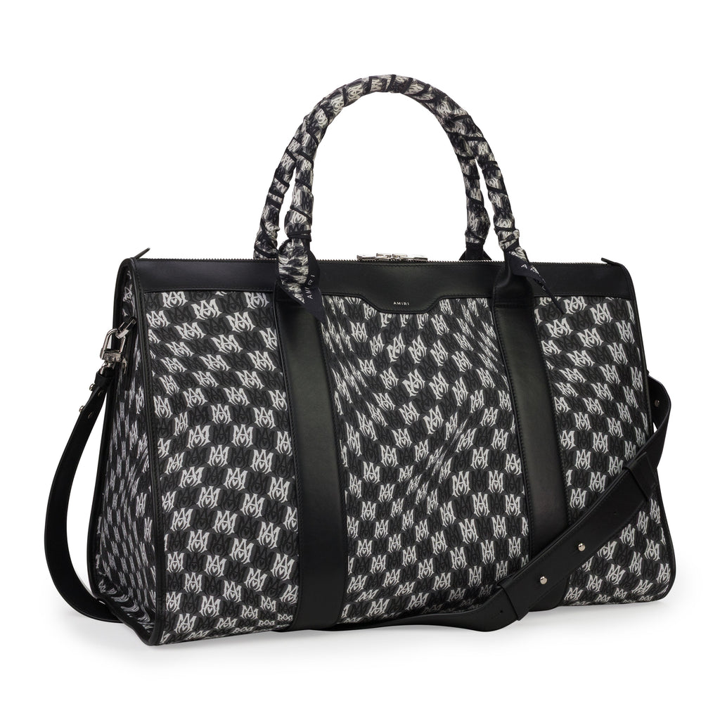 Black Wavy Houndstooth Weekender Bag