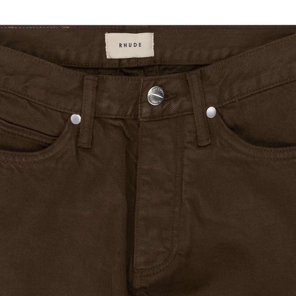 Brown Classic Denim Straight-fit Jeans