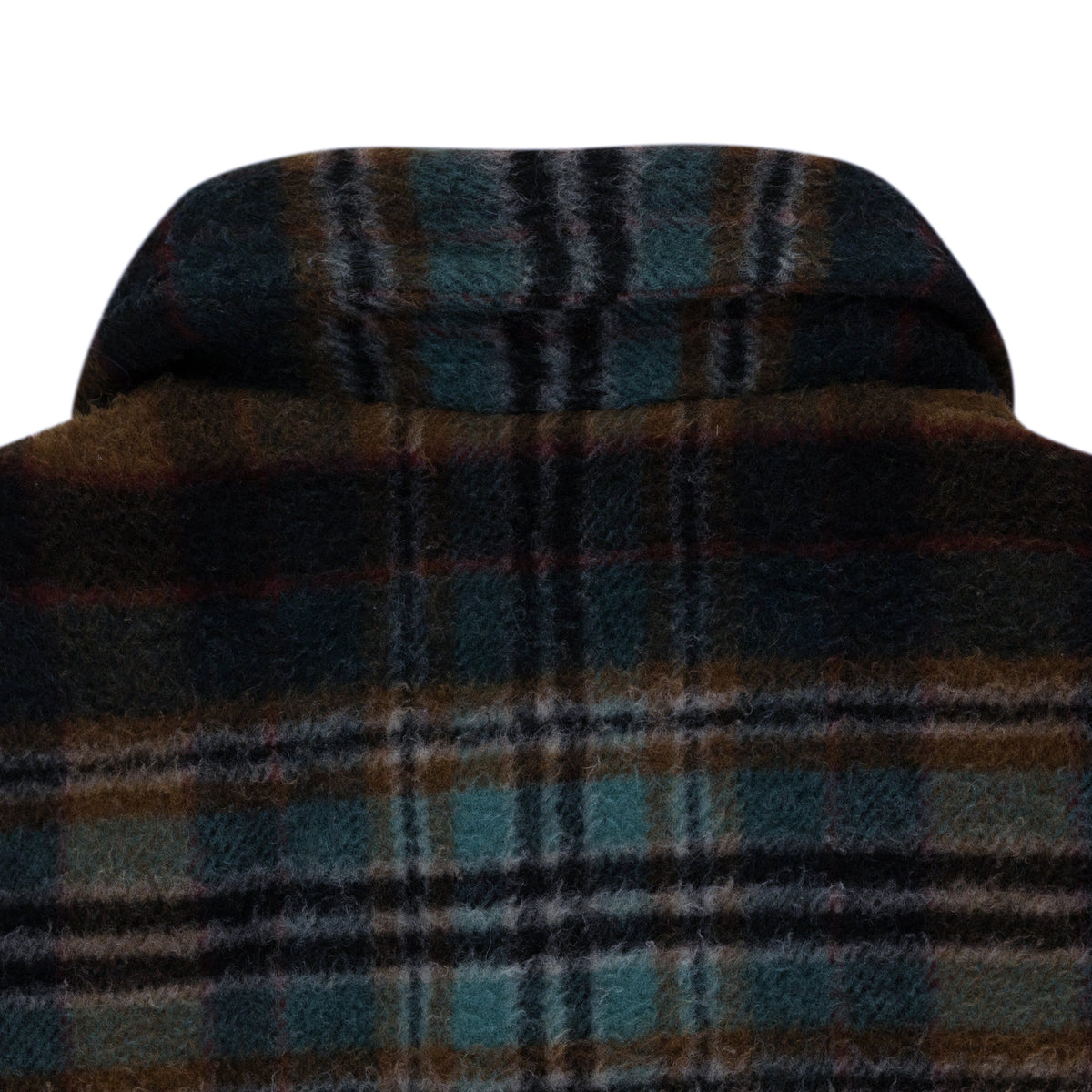 Brown Plaid Check Felted Shirt
