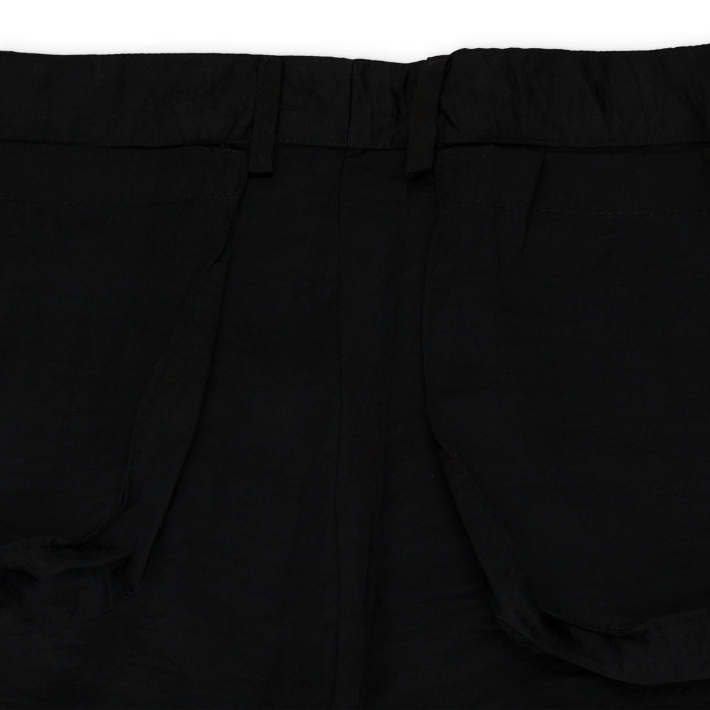 Black Satin Pocket Trousers
