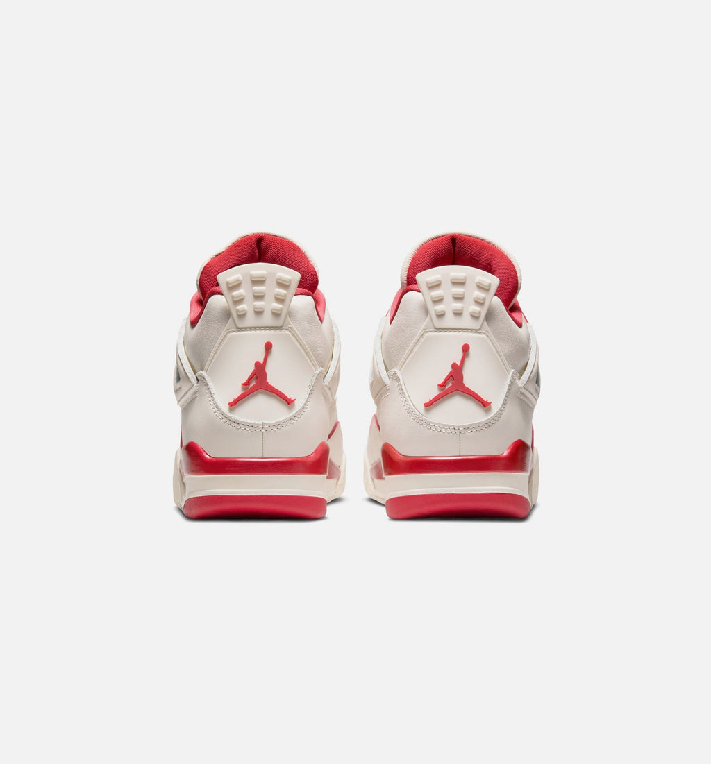 Air Jordan 4 Retro Valentine's Day Women's Sneakers - Pale Ivory/Sierra Red/Tough Red