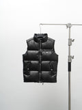 Prada Black Quilted Puffer Vest with Stand Collar