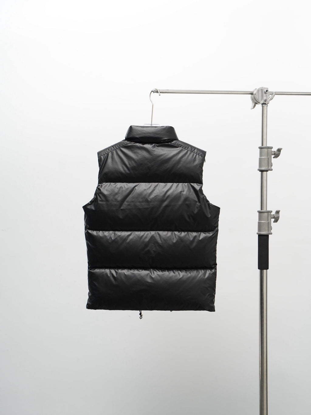 Prada Black Quilted Puffer Vest with Stand Collar
