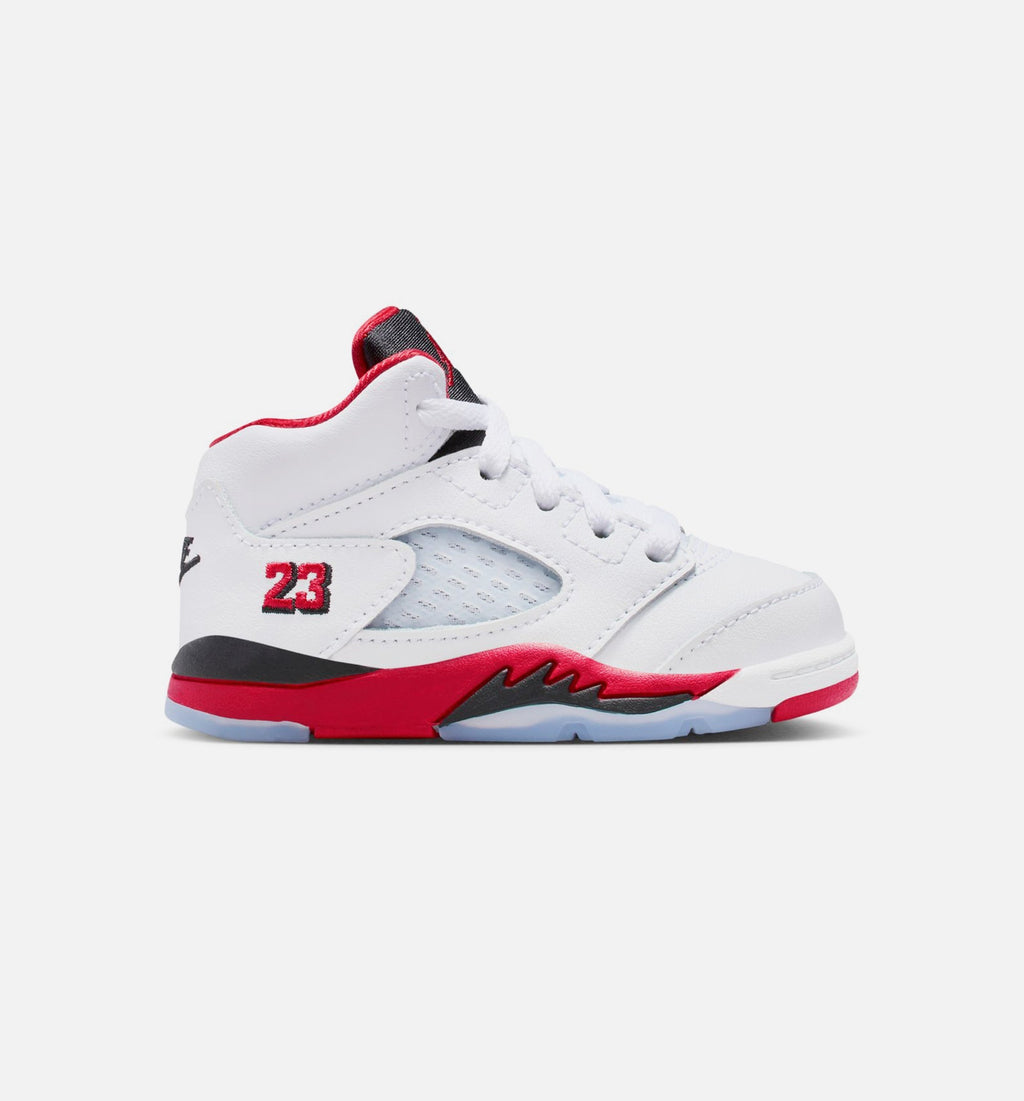 Air Jordan 5 Retro Fire Red Infant/Toddler Lifestyle Shoe – Fire Red/White