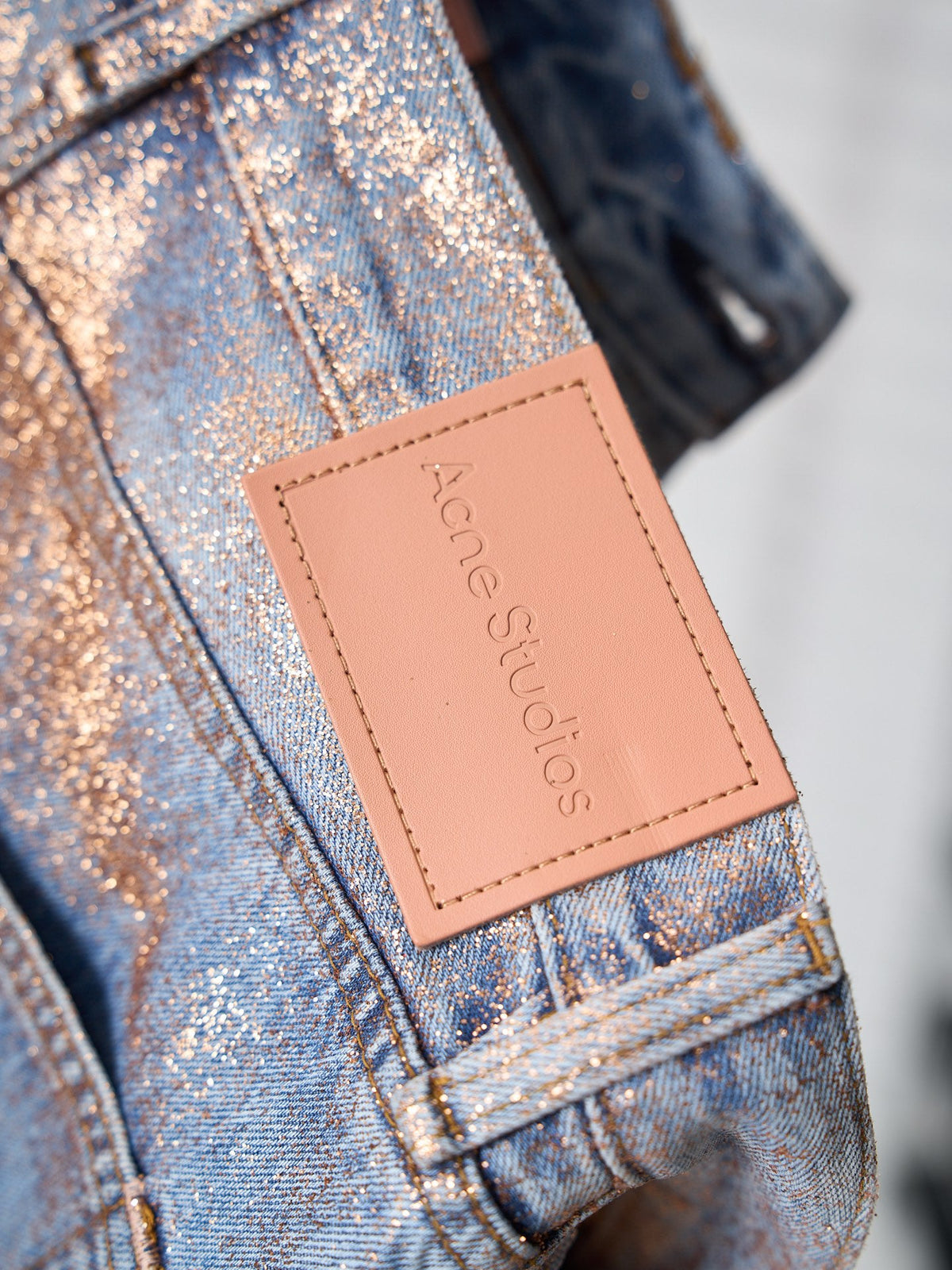 Acne Studios Metallic Gradient Wide‑Leg Jeans