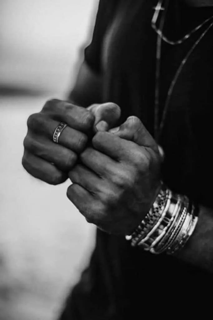 Chrome Hearts PLUS PYRAMID OPEN BAND RING