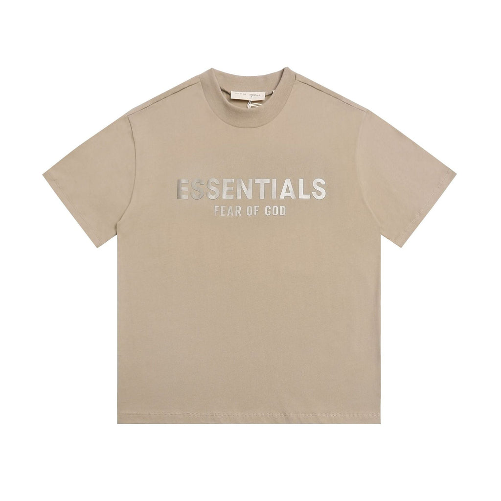 Fear of God Essentials Silver Foil Letter Crew Neck Unisex T Shirt