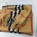 New plaid cashmere scarf Japanese and Korean warm neck scarf fashion tassel autumn winter scarf shawl