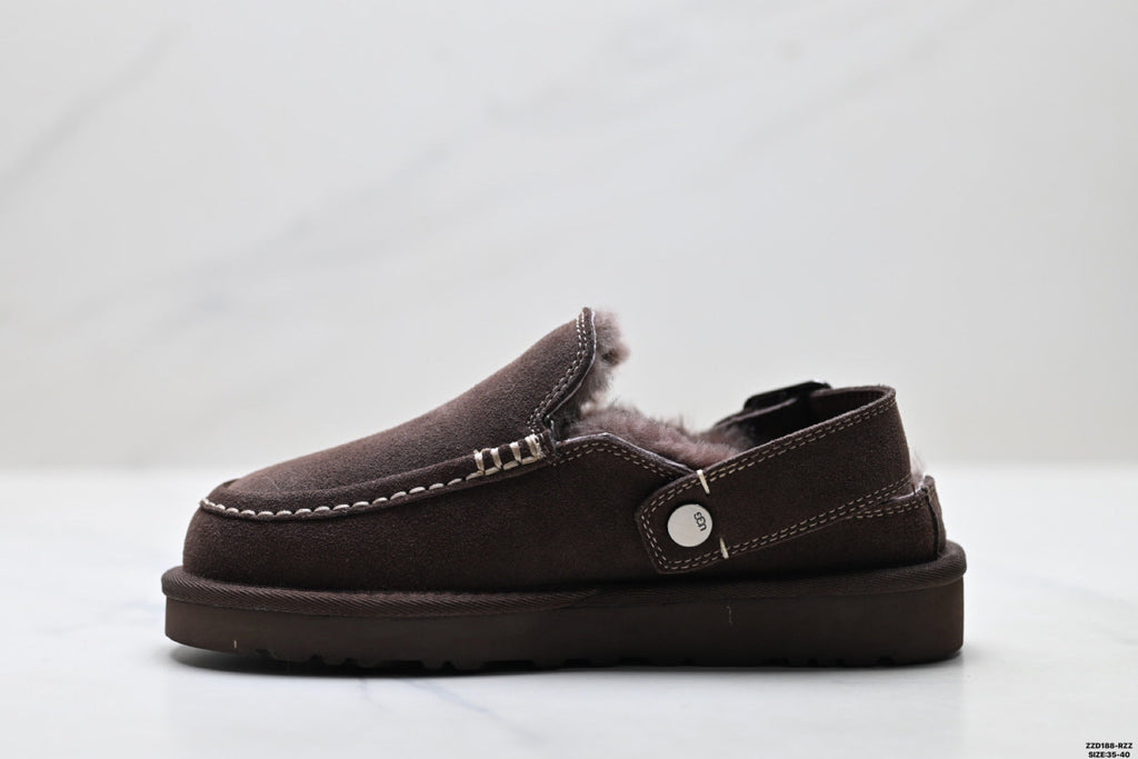 UGG Golden Family Shearling Buckle Clogs
