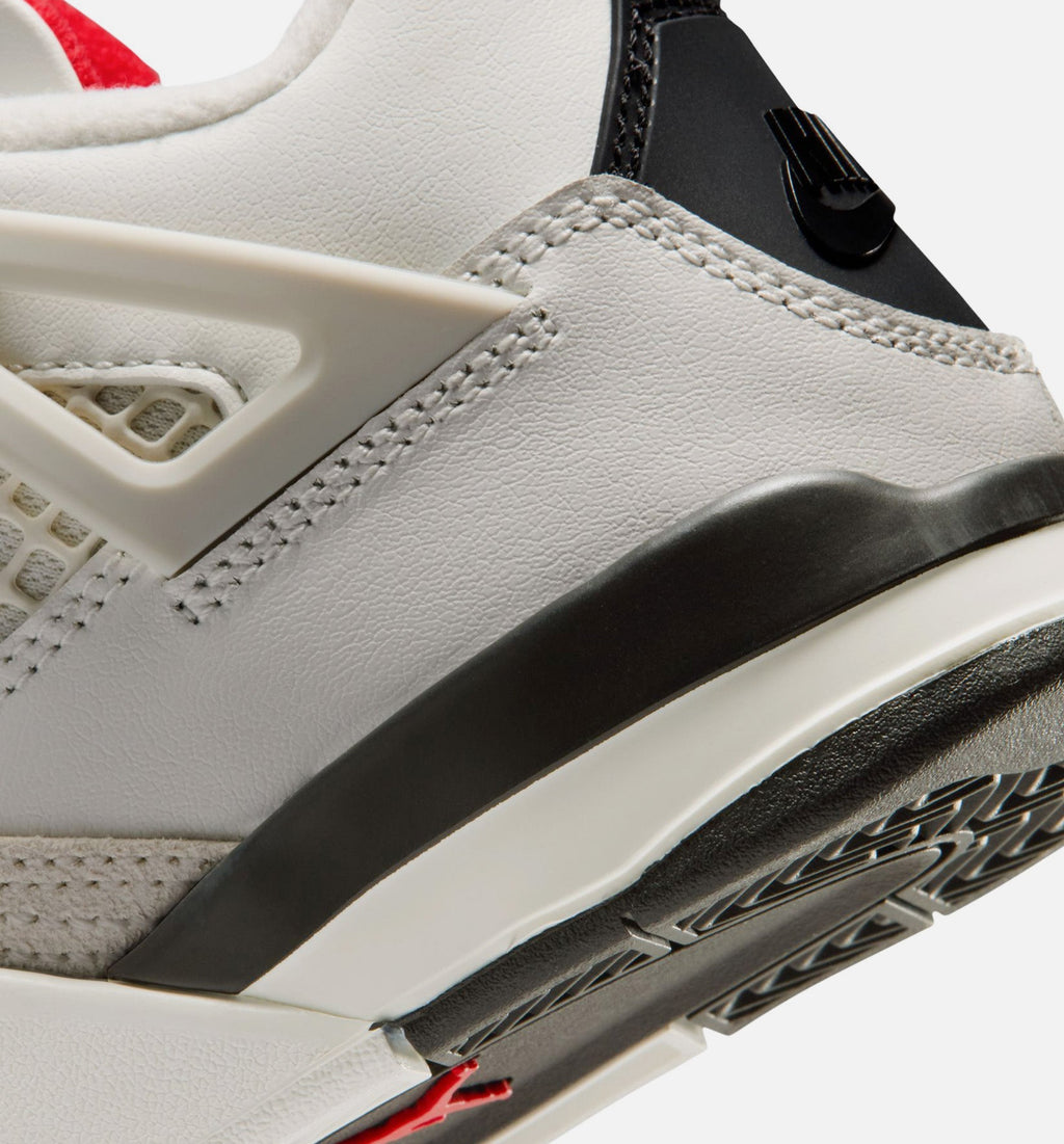Air Jordan 4 Retro 'Flight Club' Preschool - Sail/Black/University Red