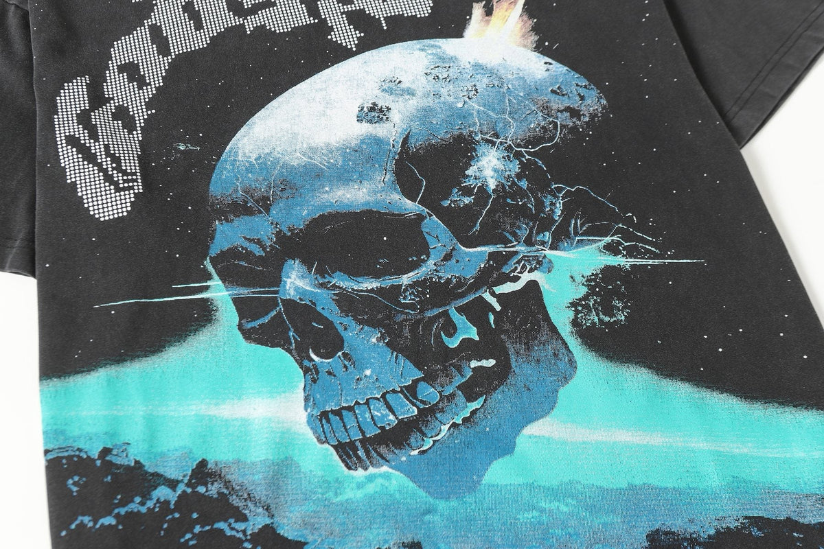 Godspeed Blue Skull Graphic T-Shirt