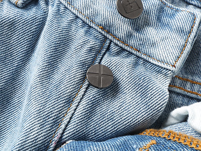 Ksubi Light Blue Embroidered Straight-Leg Jeans