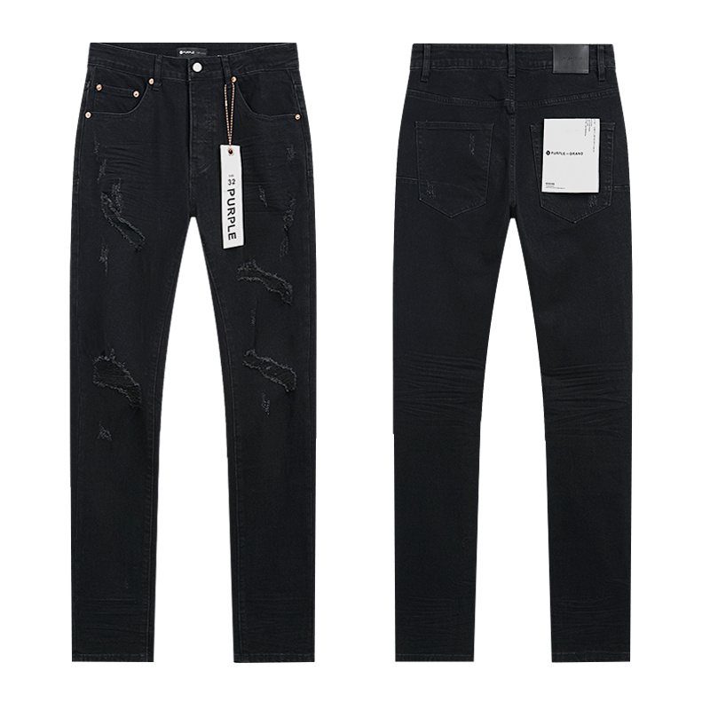 Purple Brand Black Distressed Slim Jeans