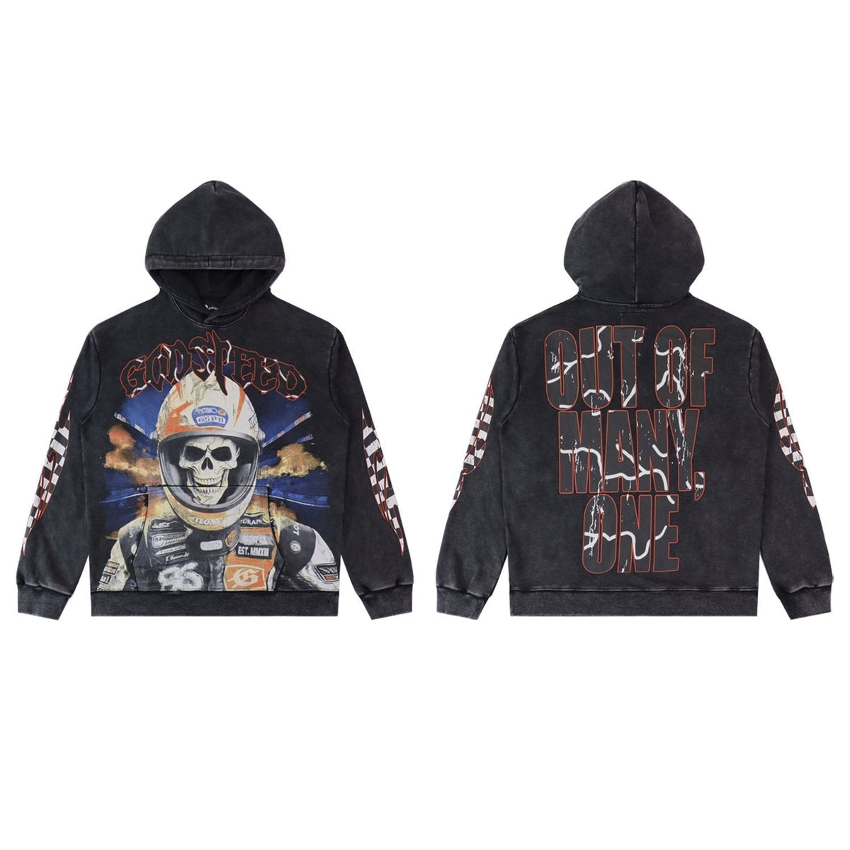 Godspeed Skull Racer Graphic Hoodie