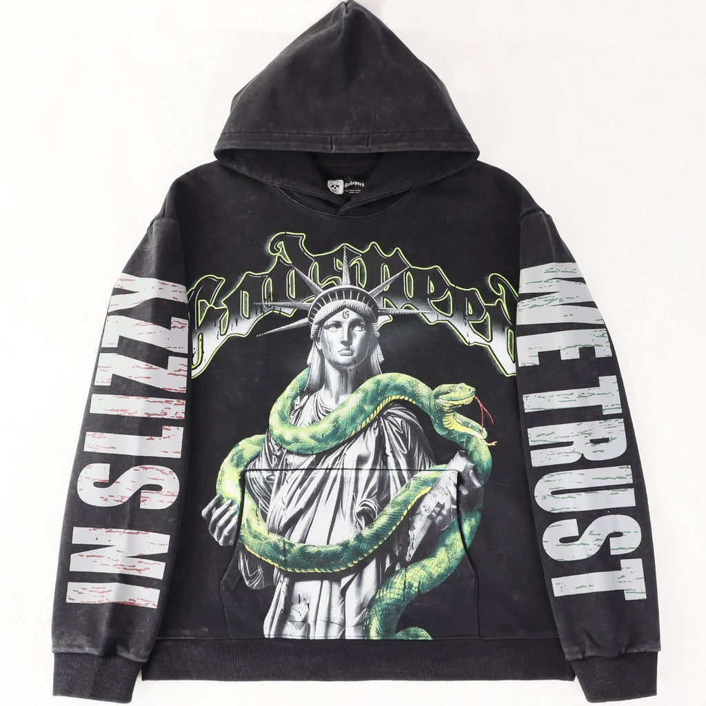 Godspeed Top 5 Slizzy Statue & Snake Graphic Hoodie