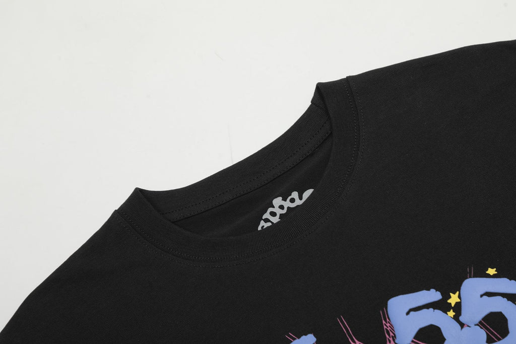 Sp5der 666 Spiderweb Graphic T-Shirt in Black