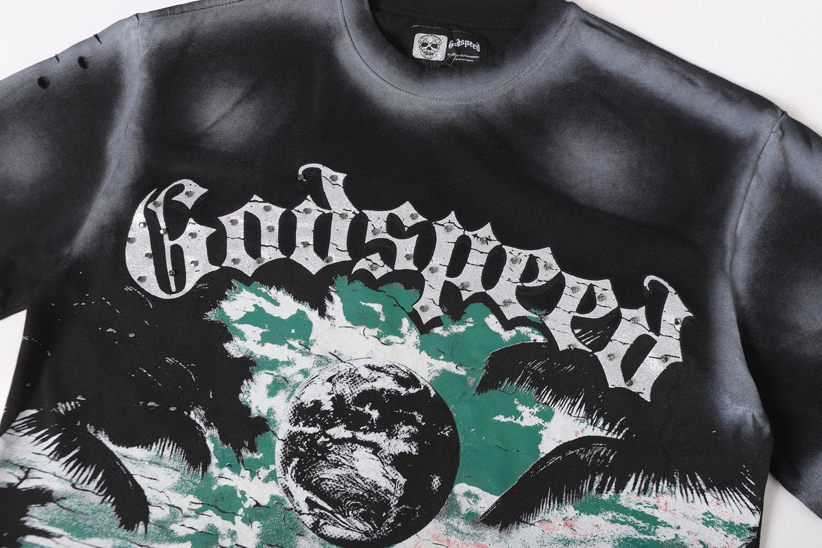 Godspeed Puffito Paradise Spray-Dye Graphic T-Shirt