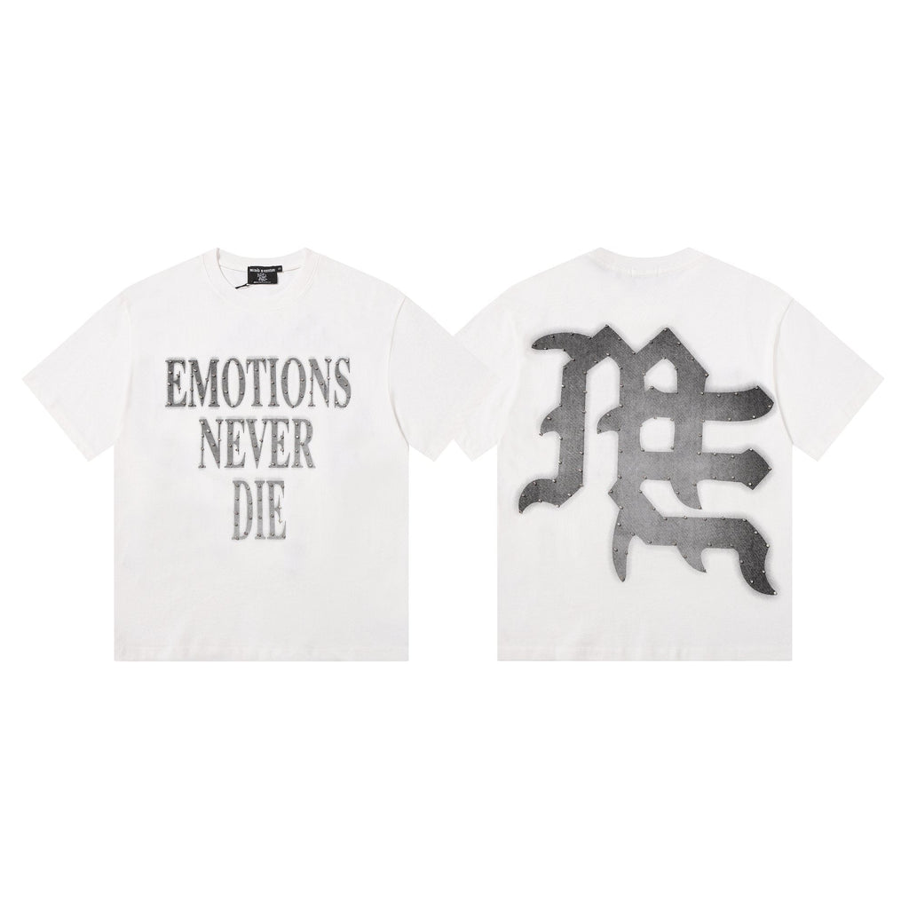 MIXED EMOTION Front Text & Back Logo T-Shirt
