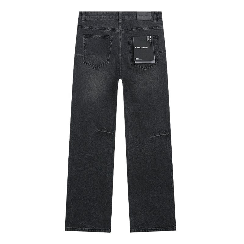Purple Brand Black Rhinestone Washed Jeans
