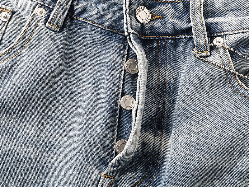 Purple Brand Light Blue Scribble Graphic Distressed Jeans
