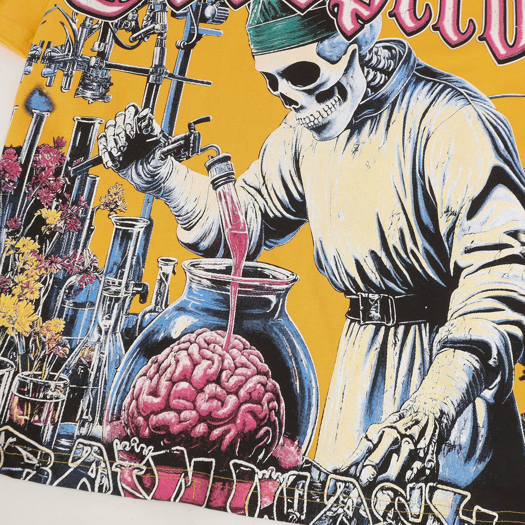 Godspeed Brain Wash Yellow Graphic T-Shirt
