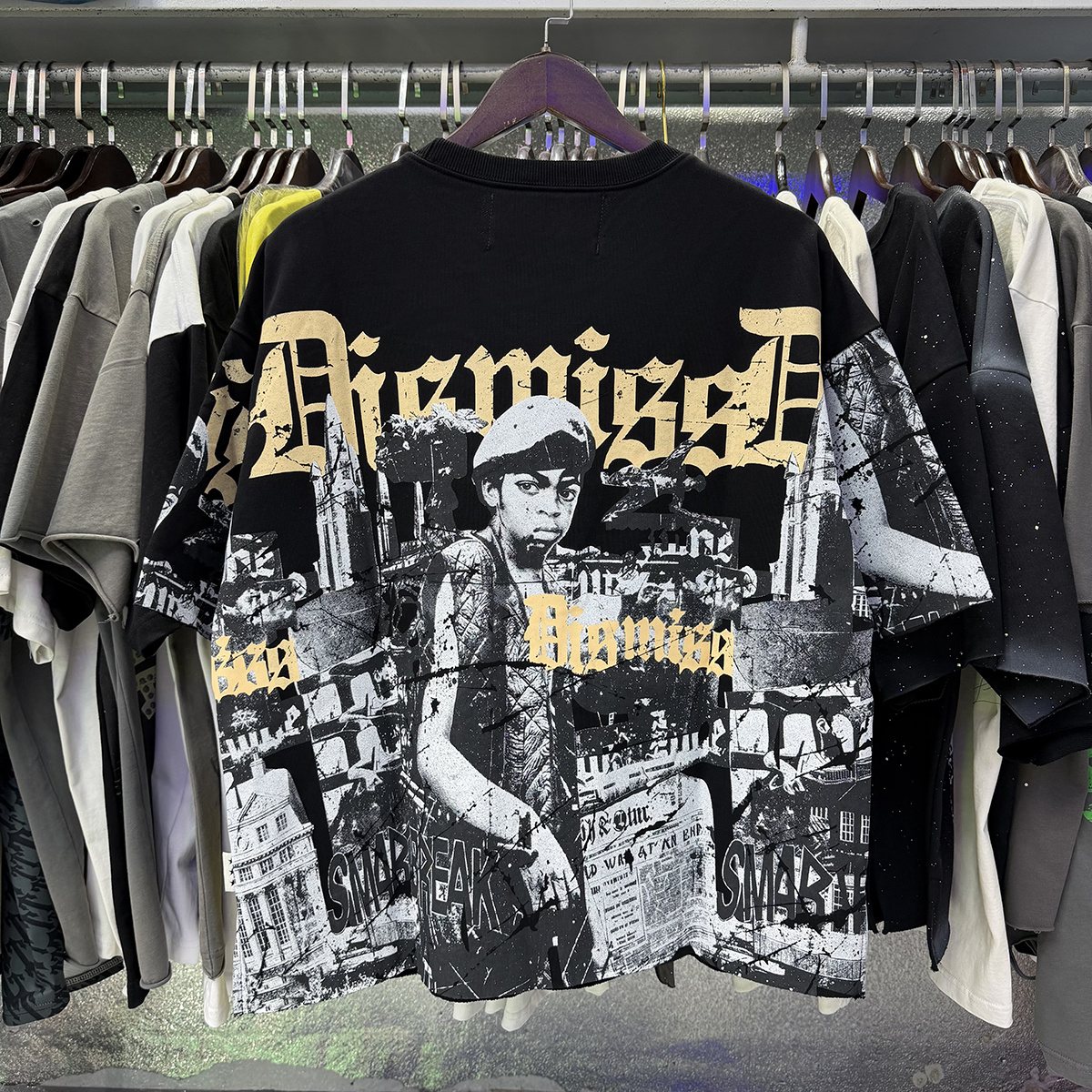 BKYS Revival Dismiss Photo-Collage Cropped T-Shirt