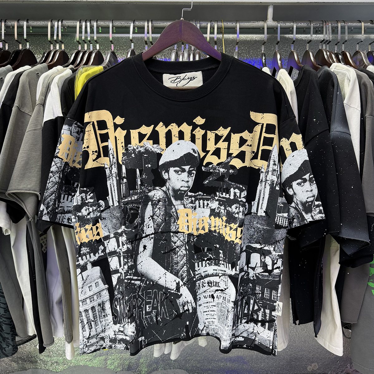 BKYS Revival Dismiss Photo-Collage Cropped T-Shirt