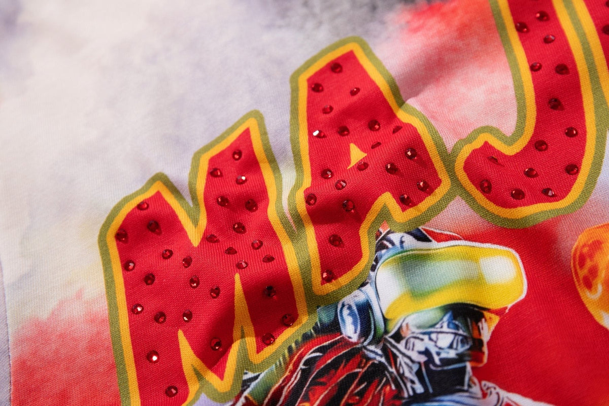 MAJESTIK Watercolor Allover Graphic T-Shirt