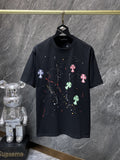 Chrome Hearts Cross Paint Splatter Graphic T-Shirt