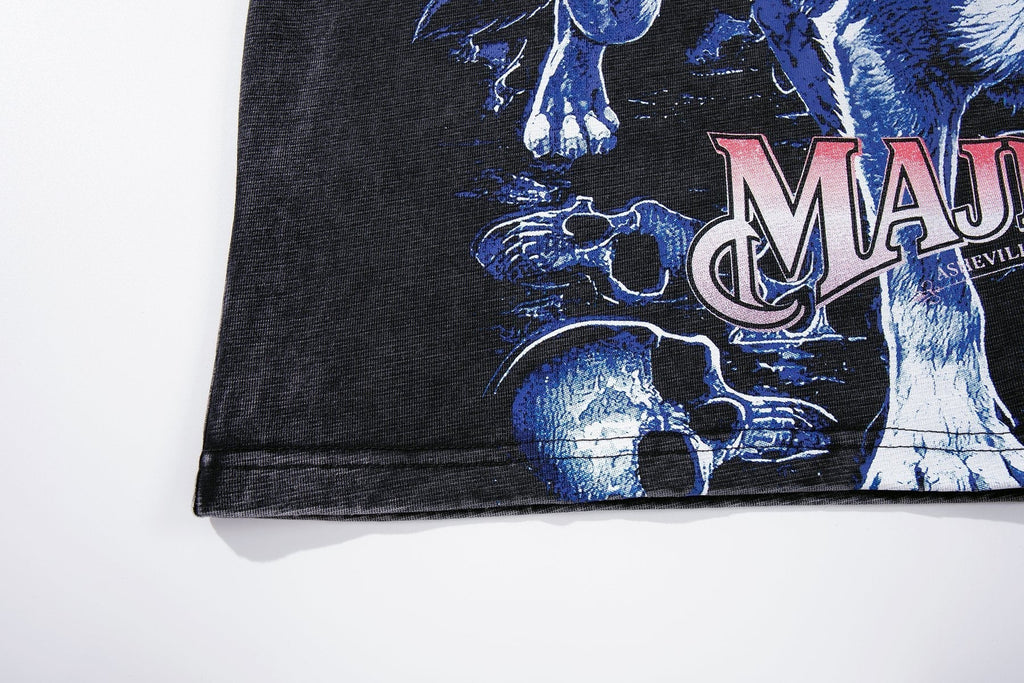 MAJESTIK Wolf Reaper Graphic T-Shirt