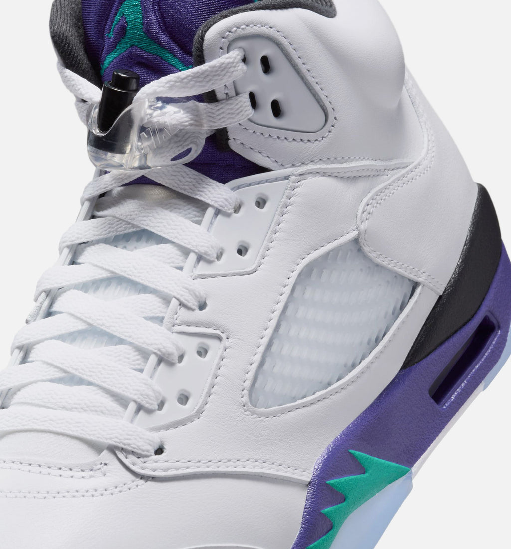 Air Jordan 5 Retro Grape Men's Shoe - White/New Emerald/Grape Ice/Black