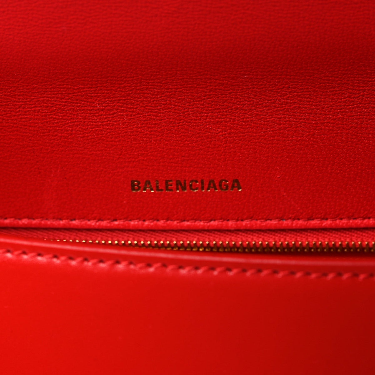Shiny Box Calfskin Medium Hourglass Top Handle Bag Bright Red